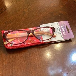 Simply Specs reading glasses and coordinating case. New with tags.